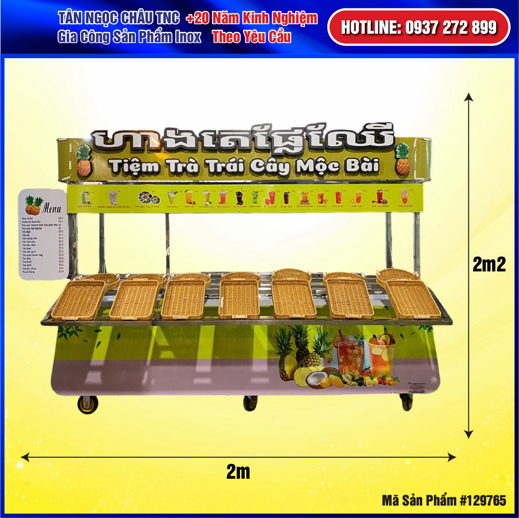 Xe Nước Ép Trái Cây Kích Thước Khủng 2M